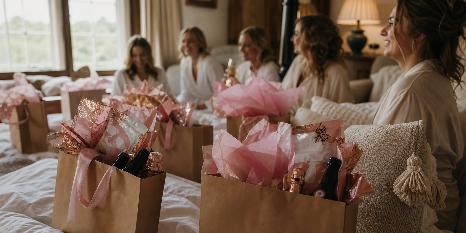 Hen party gift bags and goodie bag fillers for the bride squad